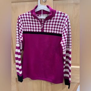 Neve Wool Blend Half Zip Sweater size L